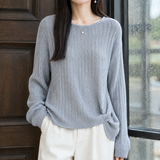 Liliana-Jane Crew Neck Sweater - Gray