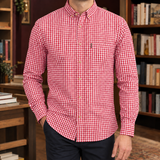 Mathias-Dean Gingham Shirt - Red White