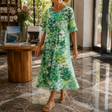 Esme-Rose A-Line Dress - Sage Green