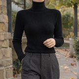 Eliana-Jane Ribbed Turtleneck - Black