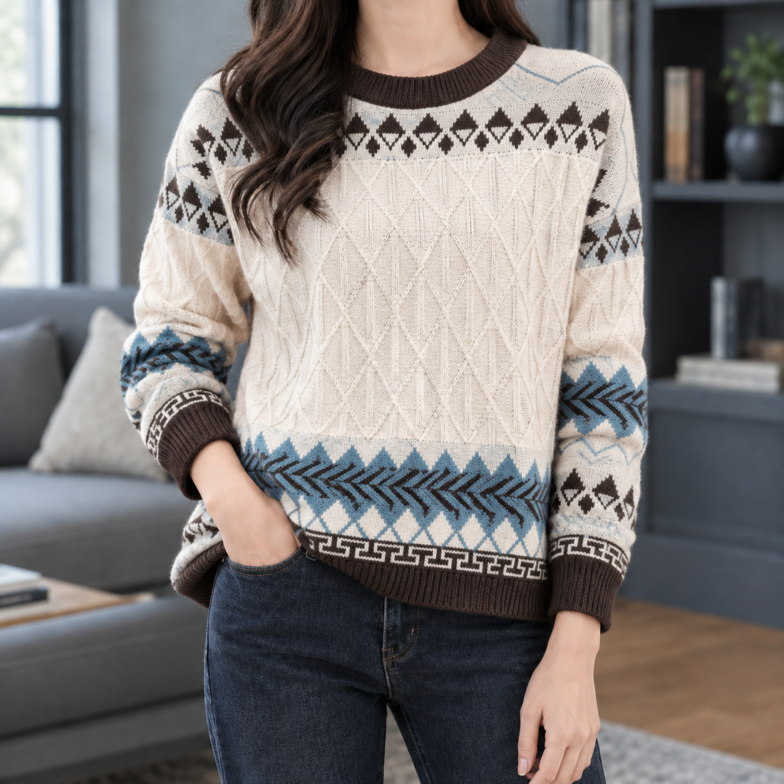 Octavia-Lane Cashmere Sweater - Coffee
