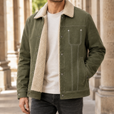 Ernest-Wren Fleece-Lined Jacket - Army Green