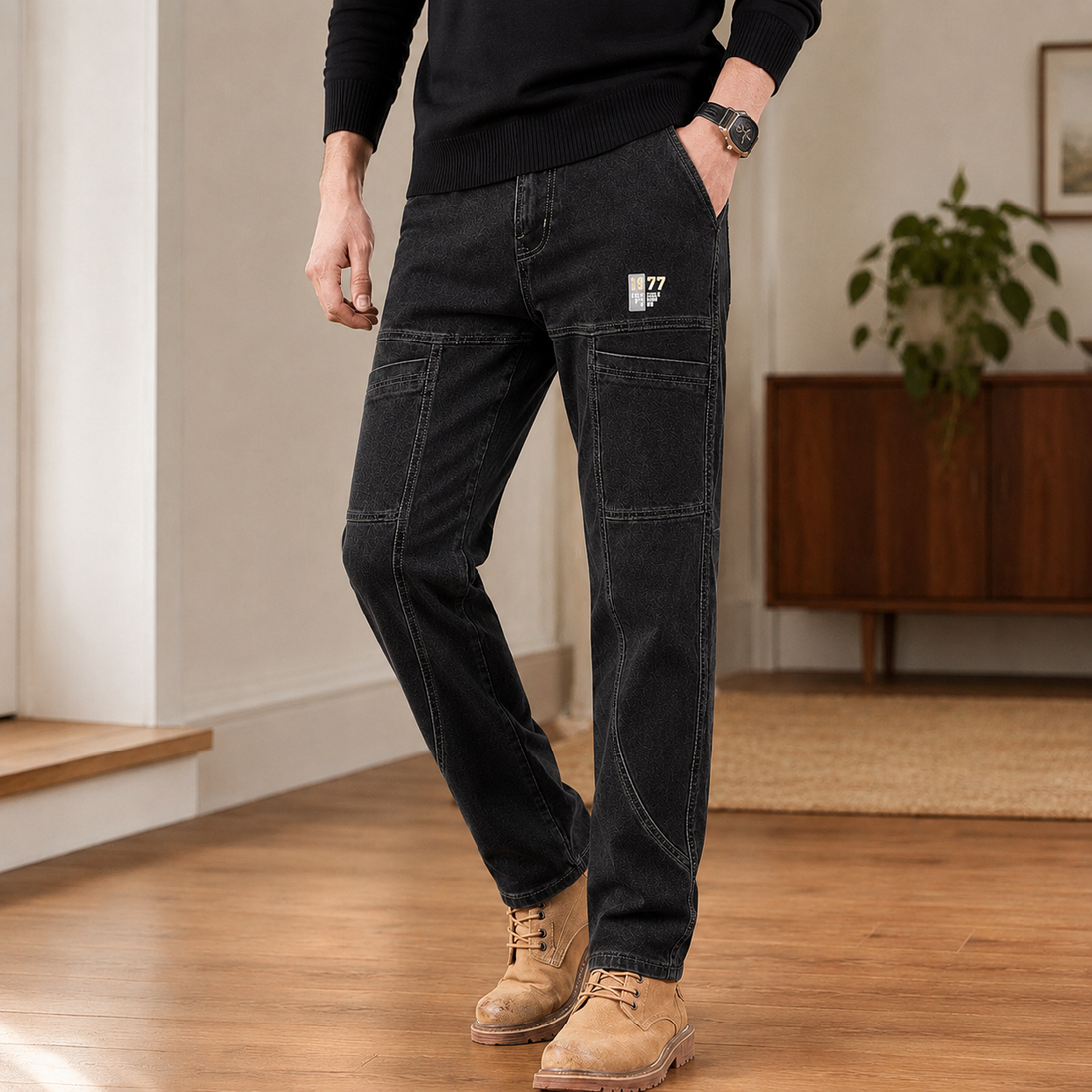 Louis-Wren Relaxed Jeans - Black