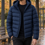 Sebastien-Ellis Hooded Puffer Jacket - Blue