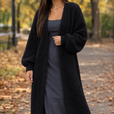 Isla-Grace Longline Cardigan - Black