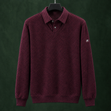 Desmond-Stone Layered Sweater - Purple Red