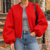 Alina-Grace Cashmere Jacket - Red