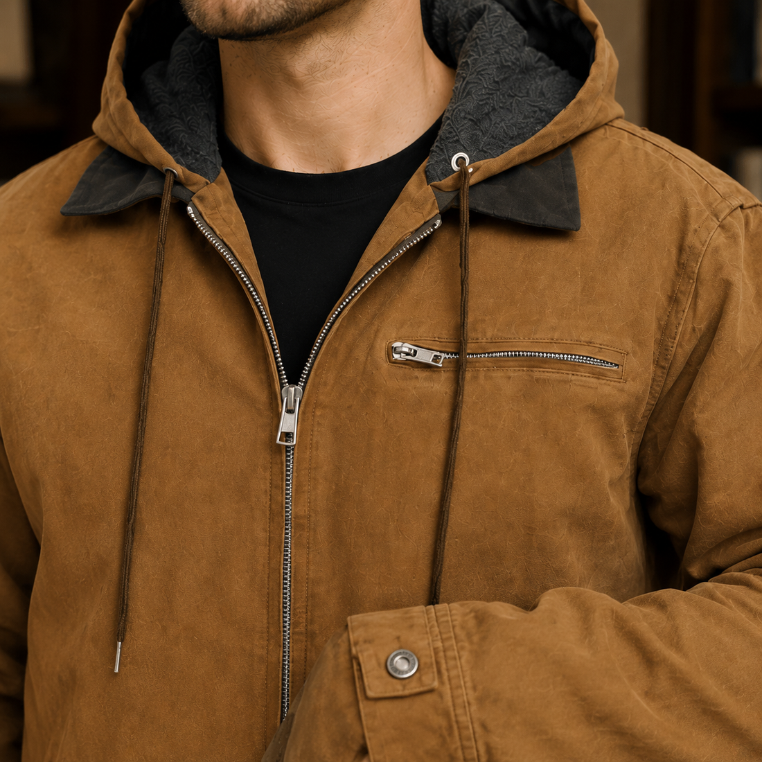 Axel Hooded Jacket - Lead Product Detail