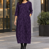 Crystal-Eve Cocoon Dress - Purple