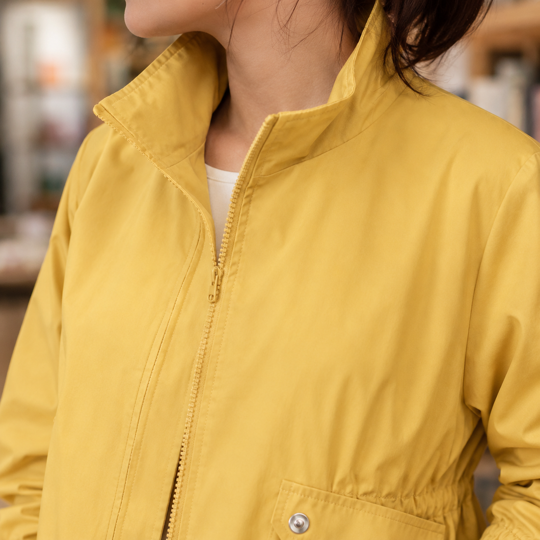 Ottilie Drawstring Jacket - Lead Product Detail