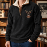 Ignatius-Jude Quarter Zip Sweater - Black