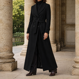 Evelina-Sage Tailored Overcoat - Black