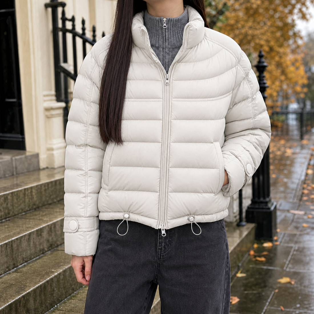 Geraldine-Mae Puffer Jacket - Off White