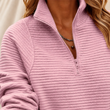 Perla-Rose Half Zip Sweater - Lead Product Detail