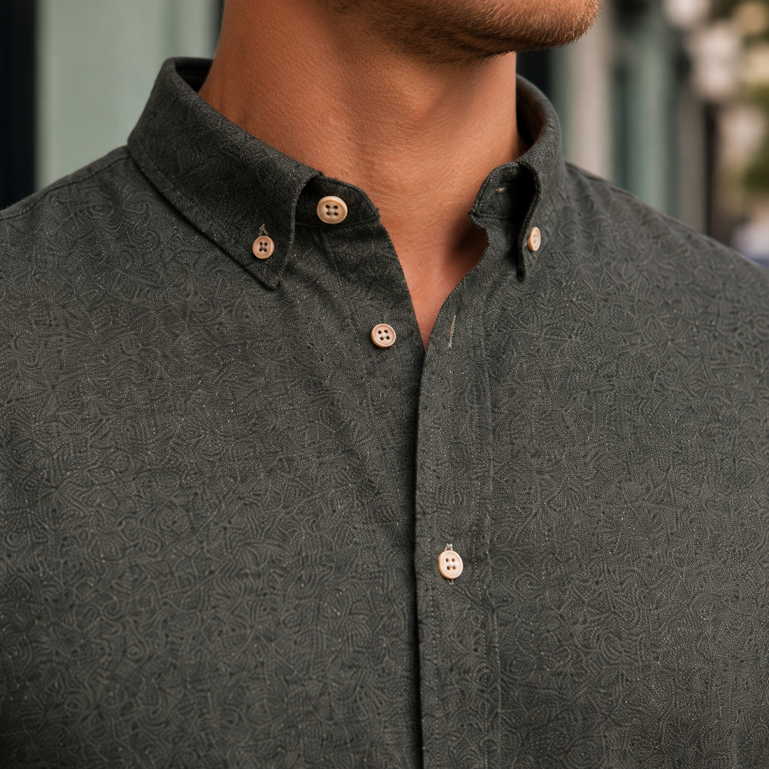 Roman Button-Down Shirt - Lead Product Detail