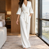 Adelia-Rae Wide Leg Jumpsuit - White