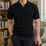 Martin Textured Polo - Black