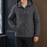 Victor-Grey Hooded Jacket - Gray