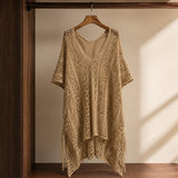 Clemence Openwork Sweater - Khaki