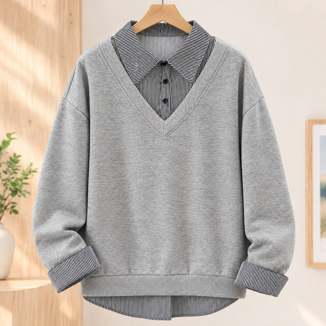 Alex-Dean Layered Top - Gray