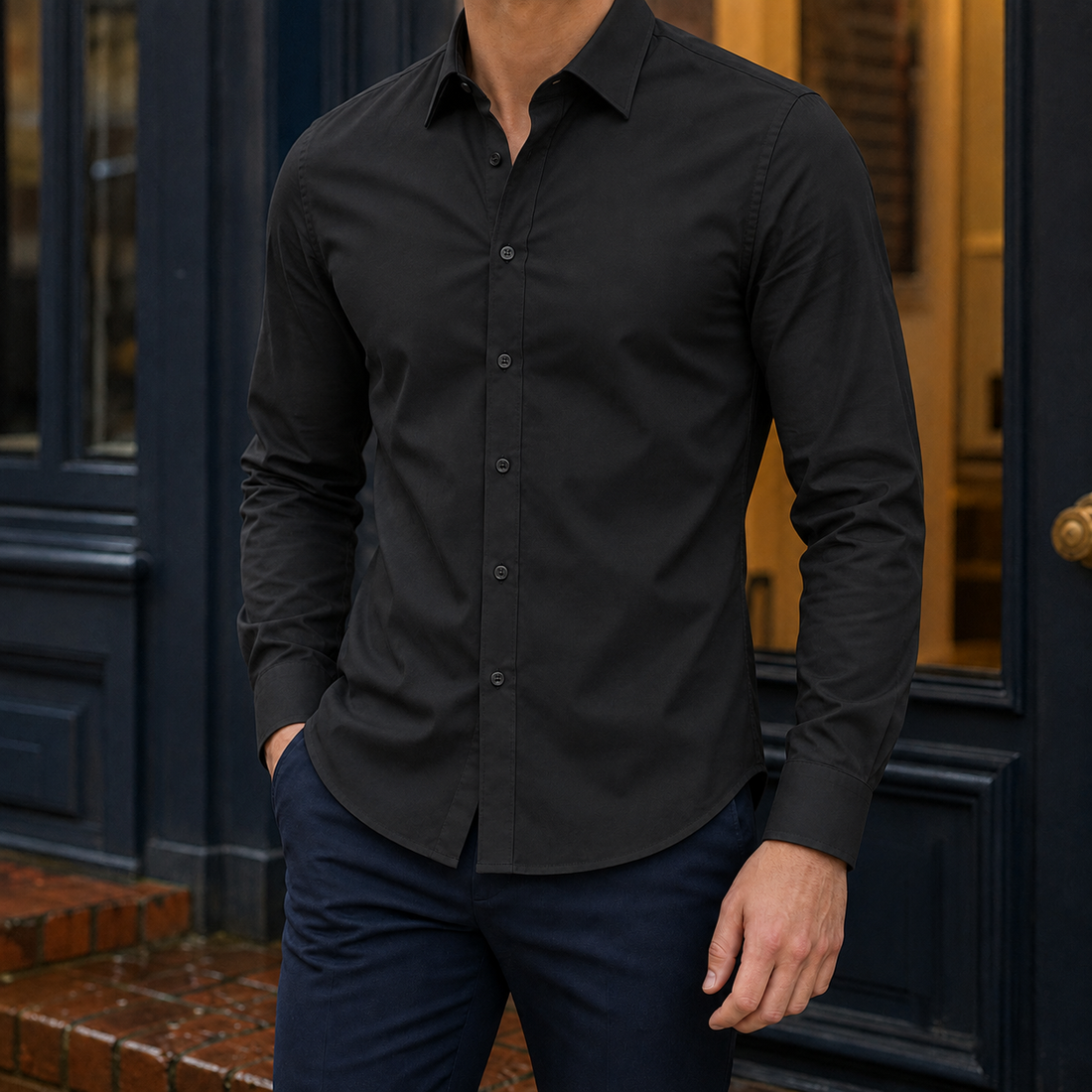 Renard-Hayes Slim Shirt - Black