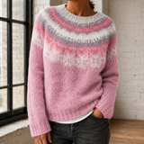 Sylvie-Faye Fair Isle Sweater - Pink