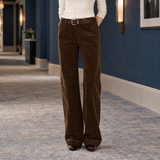 Briony-Lane Straight Leg Pants - Dark Brown