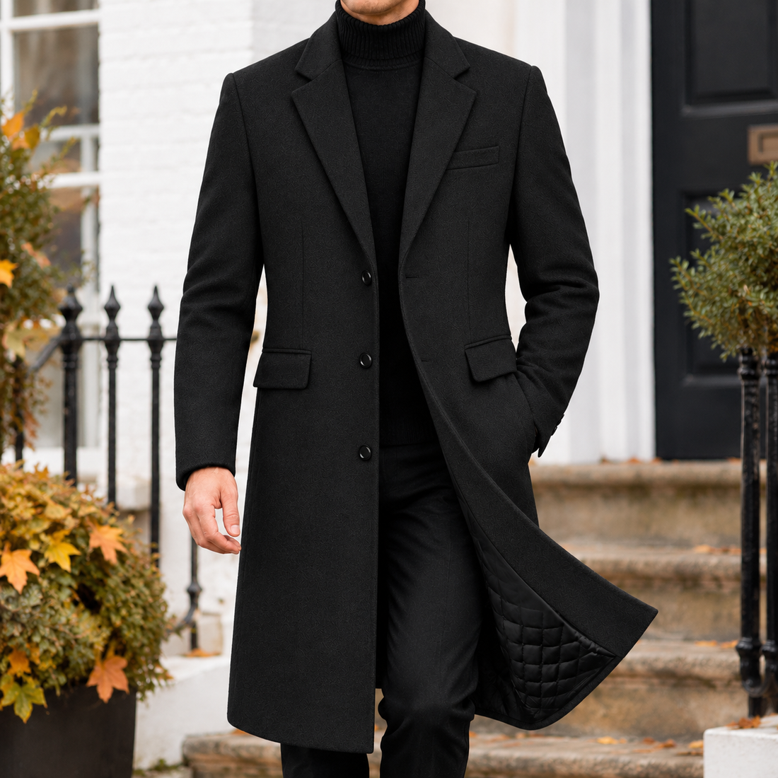 Argus Tailored Overcoat - Black