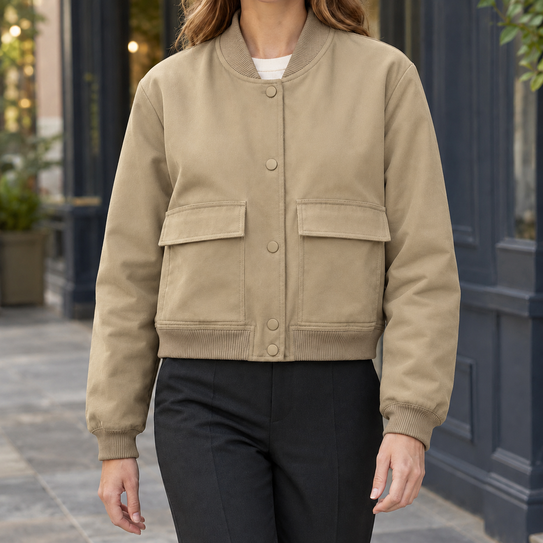 Katrina-Lane Utility Jacket - Khaki