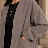 Portia-Sage Waterfall Coat - Lead Product Detail