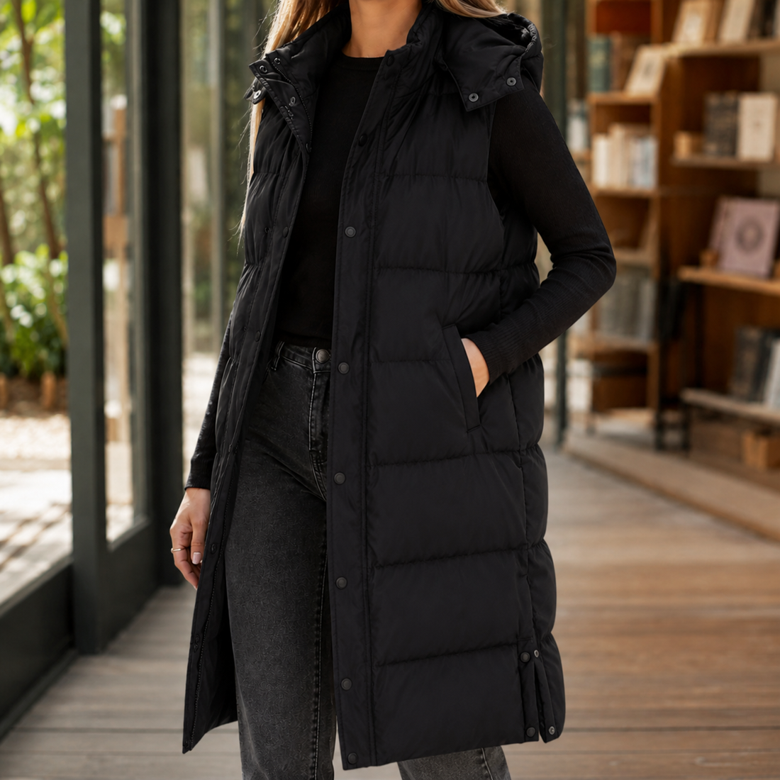 Marcella-Eve Puffer Jacket - Black