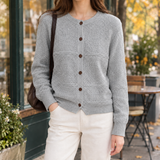 Ninon-Hope Textured Cardigan - Gray