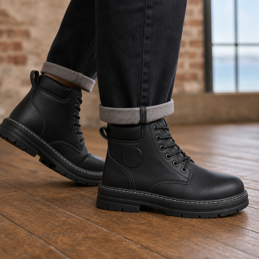 Melfi Lace-Up Boots - Black