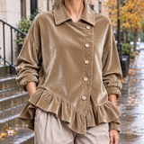 Lily-Kate Velvet Jacket - Khaki