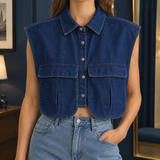 Gabrielle Utility Top - Dark Blue