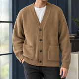 Freddie Ribbed Cardigan - Khaki