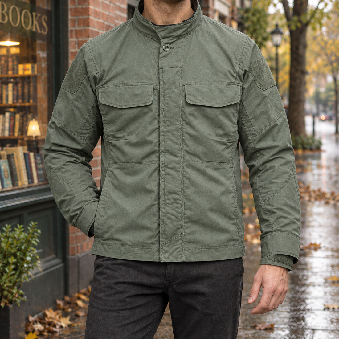 Alistair-Grey Utility Jacket - Green