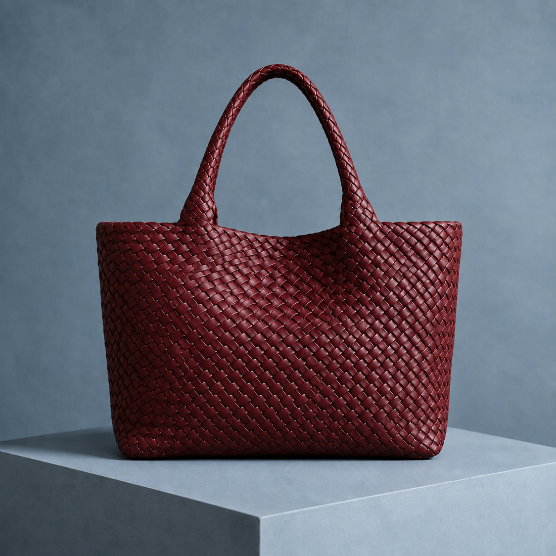 Galli Woven Tote - Burgundy