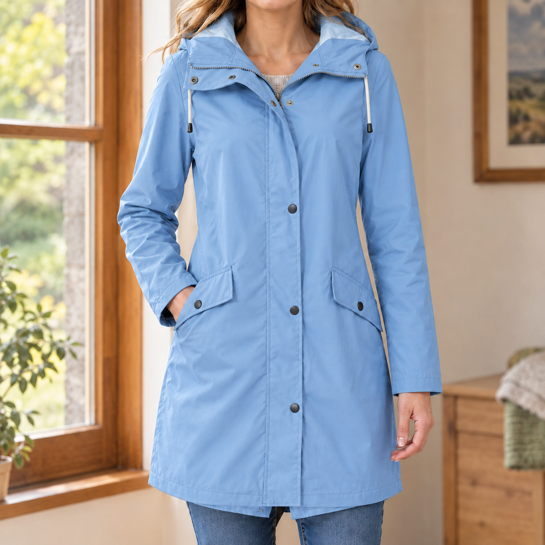 Ottilie-Skye Hooded Jacket - Blue