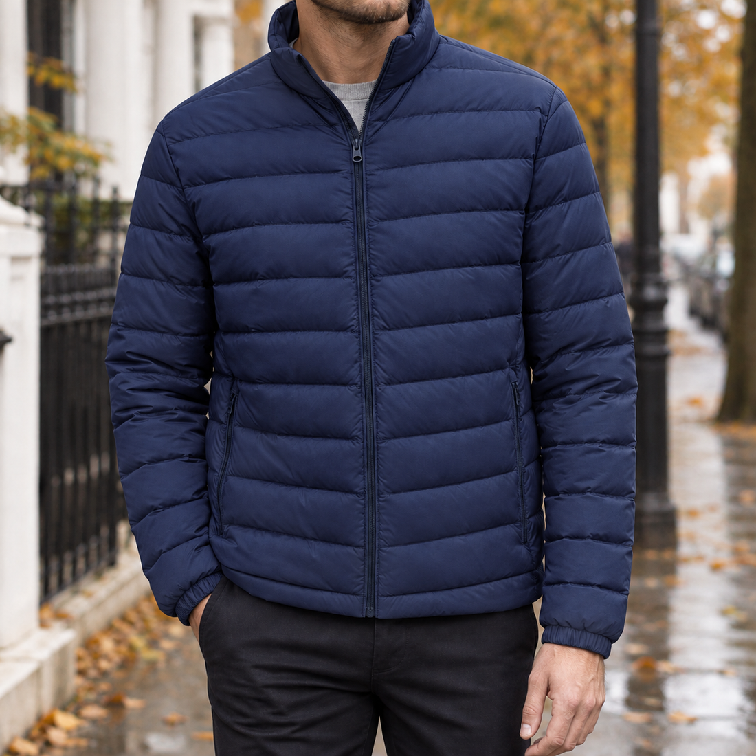 Jason-Grant Down Jacket - Navy Blue