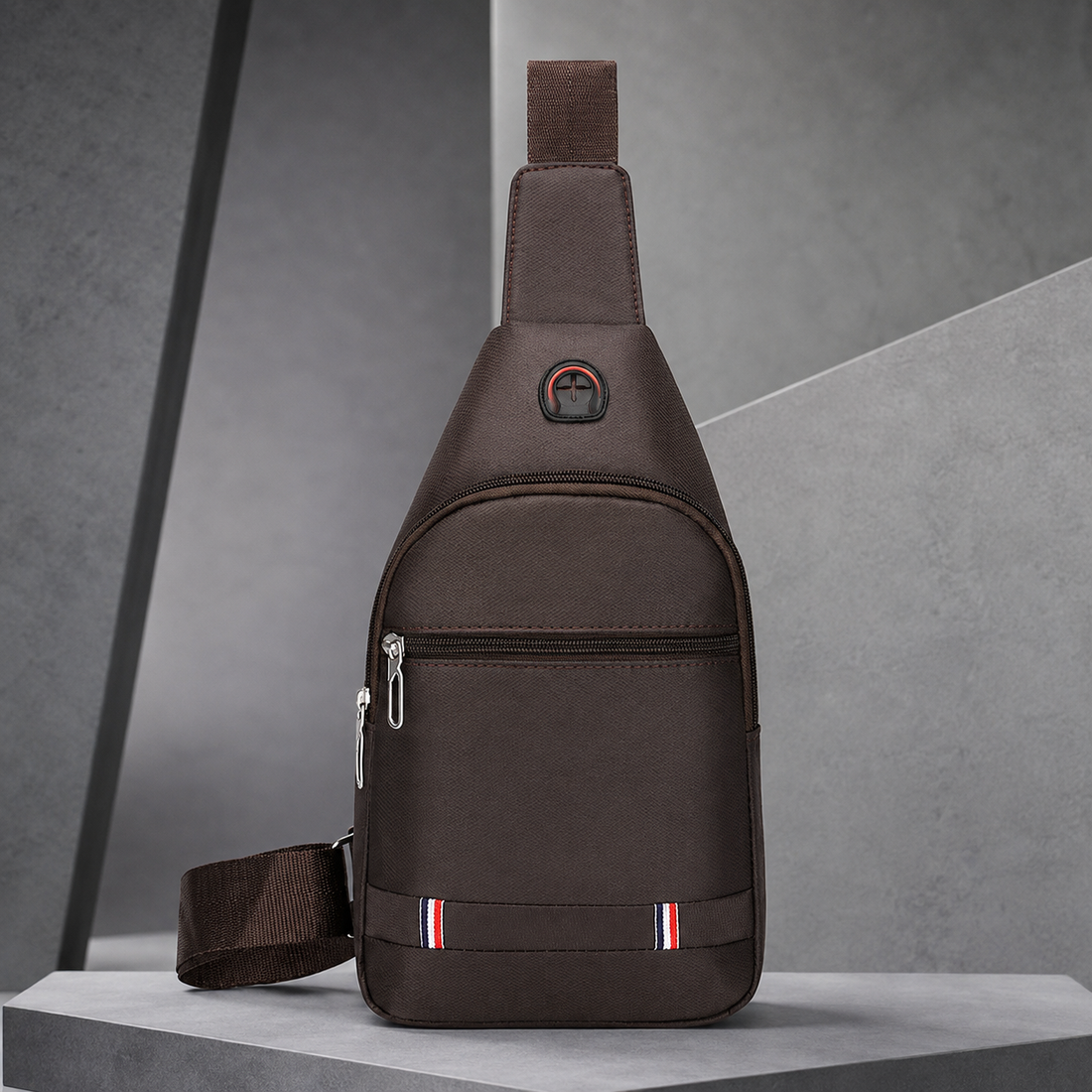 Monreale Compact Sling Bag - Small Brown