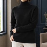 Flavia-Mae Relaxed Turtleneck Sweater - Black
