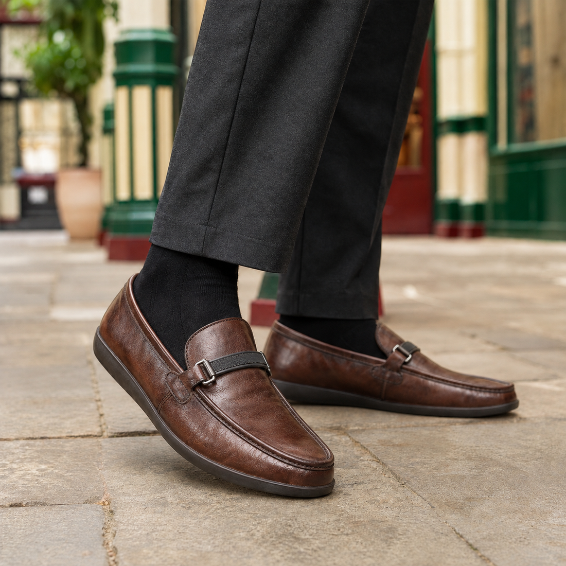Calvino Leather Loafers - Brown