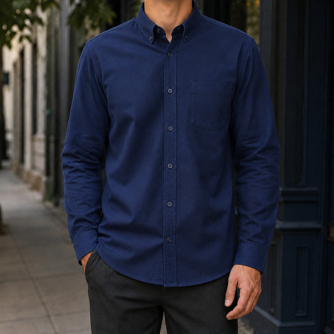 Bordoni Oxford Shirt - Navy