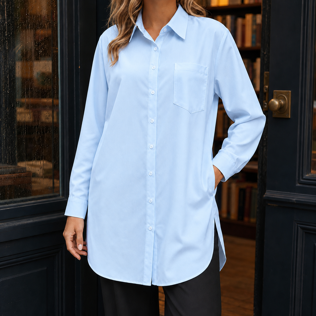Geraldine-June Relaxed Shirt - Blue