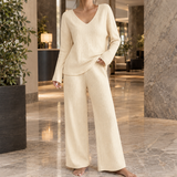 Albertine-June Ribbed Set - Apricot