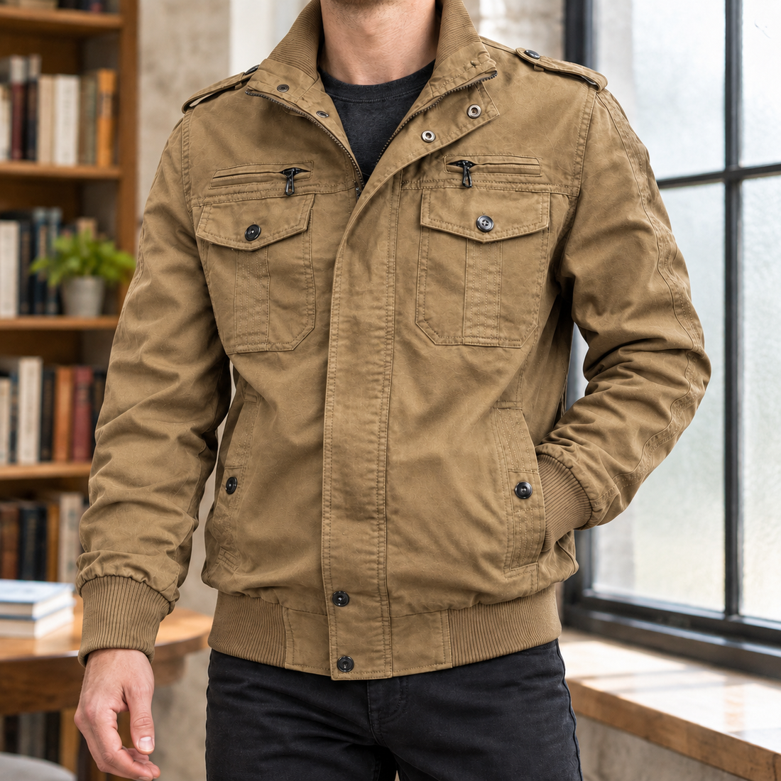 Laurence Utility Jacket - Khaki