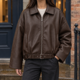 Elise-Rae Belted Jacket - Brown