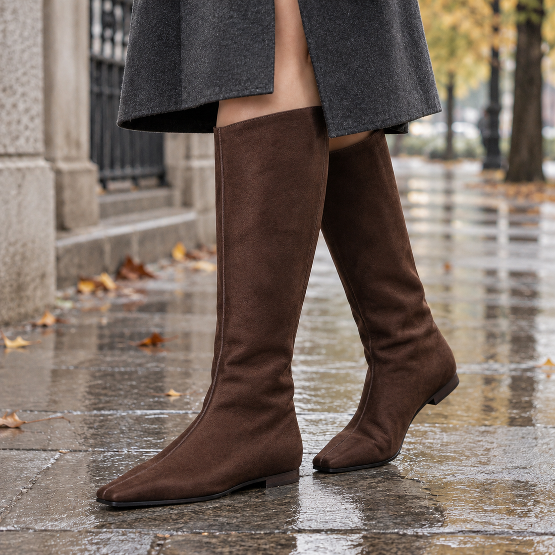 Cortina-Monza Square Toe Boots - Brown
