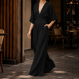 Cerys-Kate Wide Leg Jumpsuit - Black